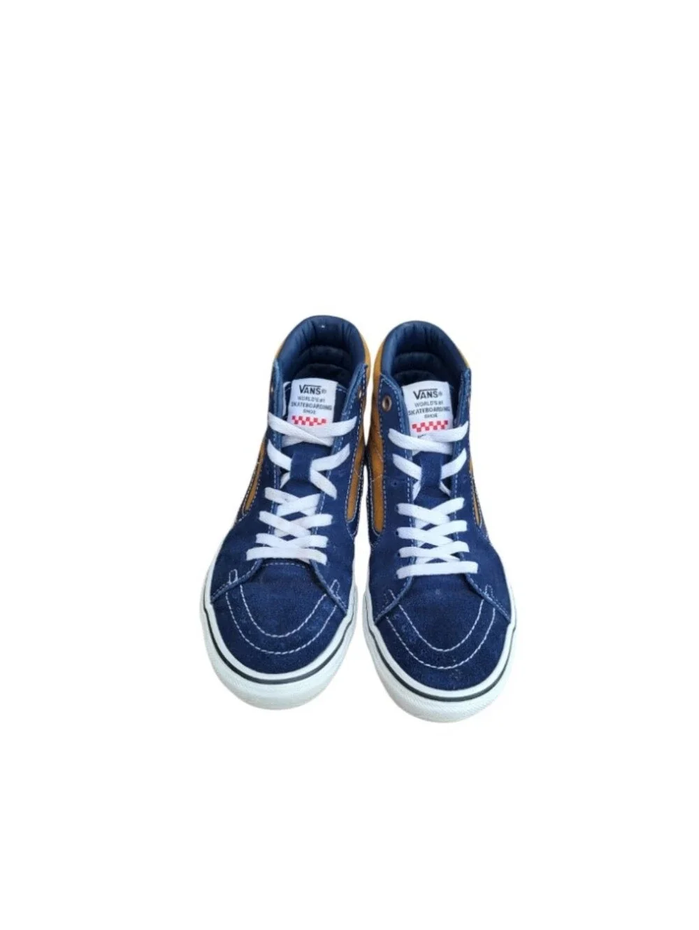 Vans Hi Skate Reynolds Dane Blue Brown Athletic Tennis Shoe Sneaker Men 7.5 Wall